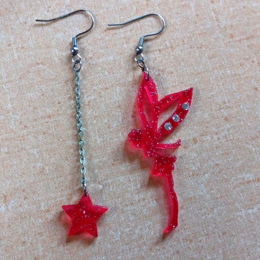 Vintage Laser Cut Fairy Earrings